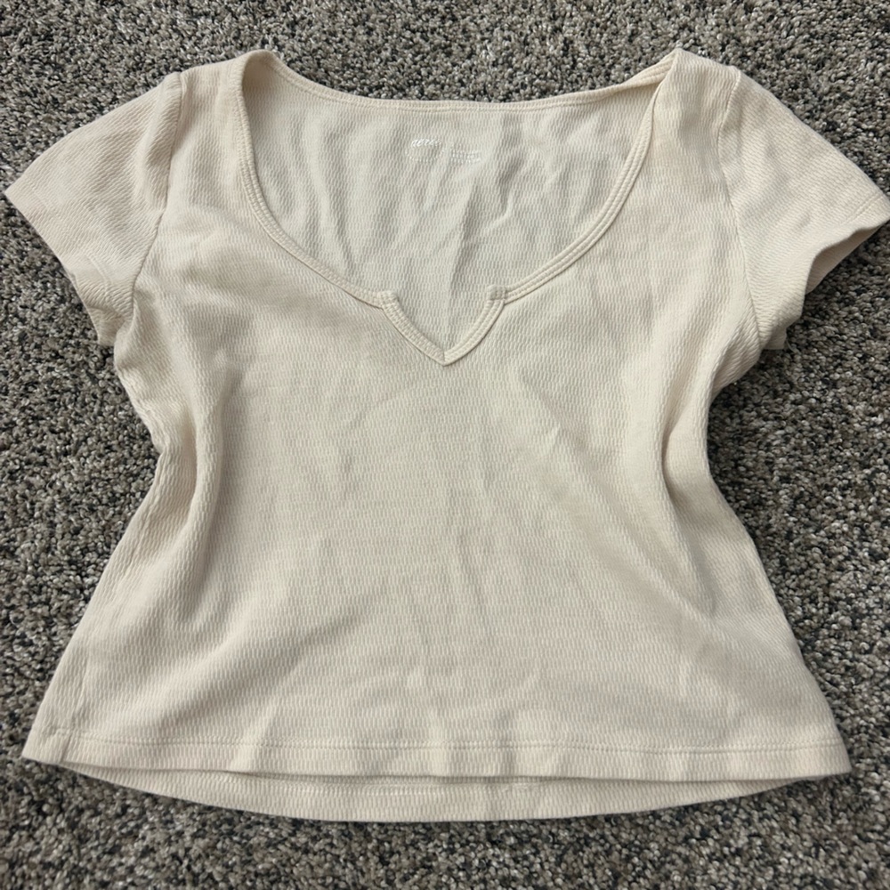 Aerie Cream Crop Top